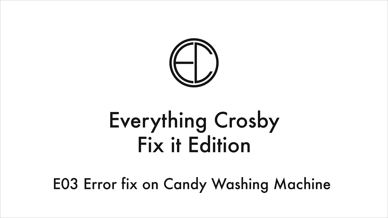 Candy Washing Machine E03 Error
