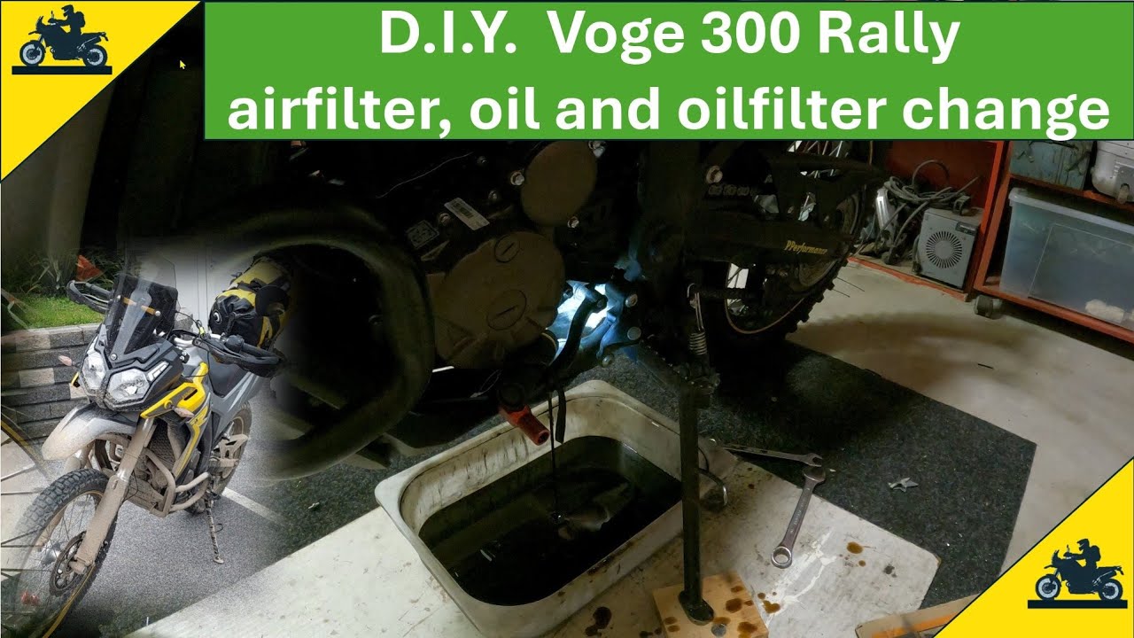 Voge 300 Rally airfilter, oil and oilfilter change