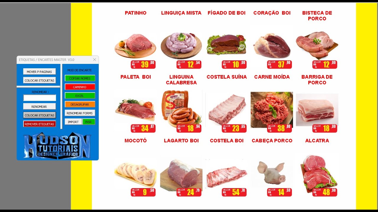 Tutorial de Como Usar a MACROS PARA ENCARTES DE PRODUTOS  Corel Draw