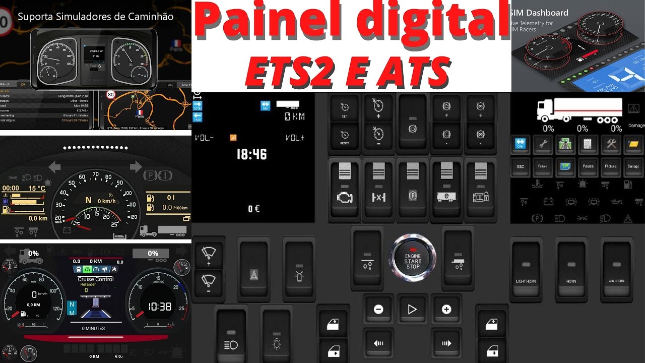 ✅📟Painel digital para ETS2 E ATS