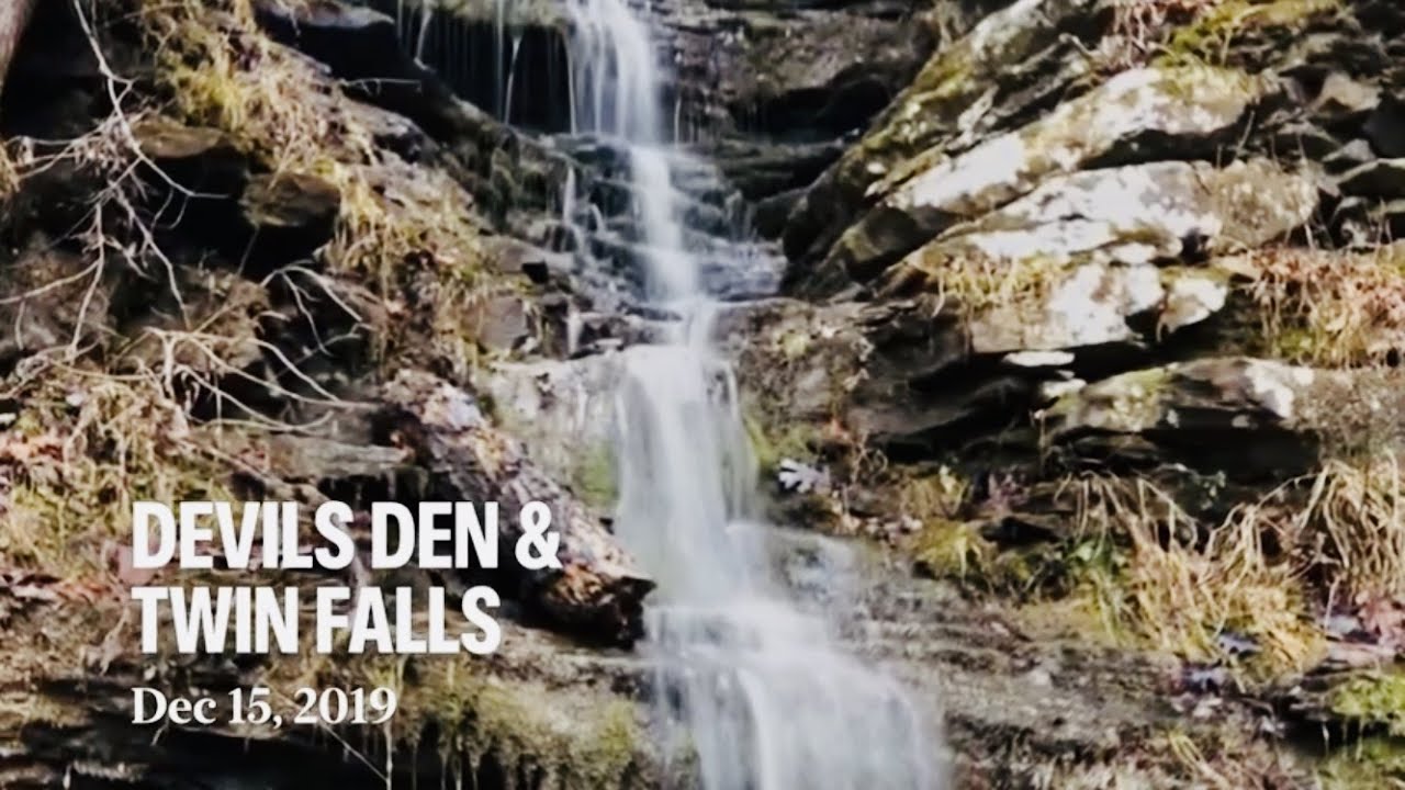 Twin Falls and NO SWIMMING at the Dam at Devil's Den
