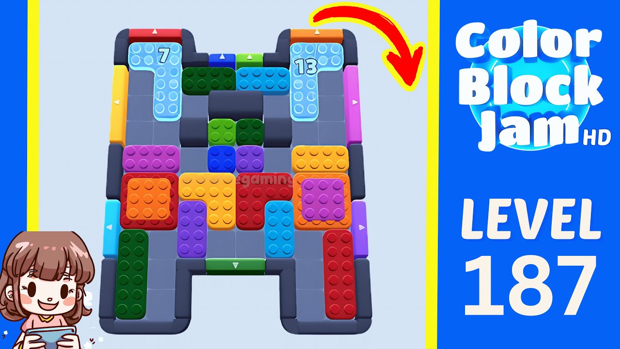 Color Block Jam Level 187 Solution Walkthrough
