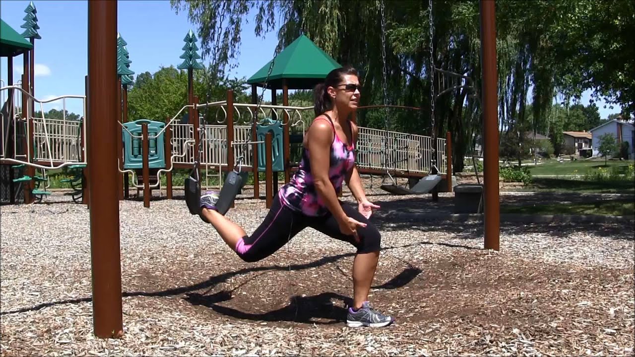 Park Info: Playground Workout, Swing Lunge