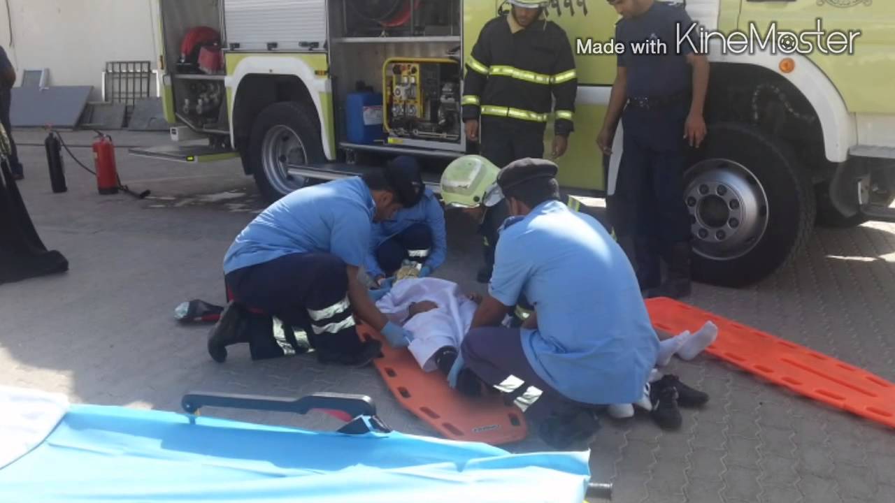 تنفيذ خطة اخلاء في مدرسة شمس المعارف