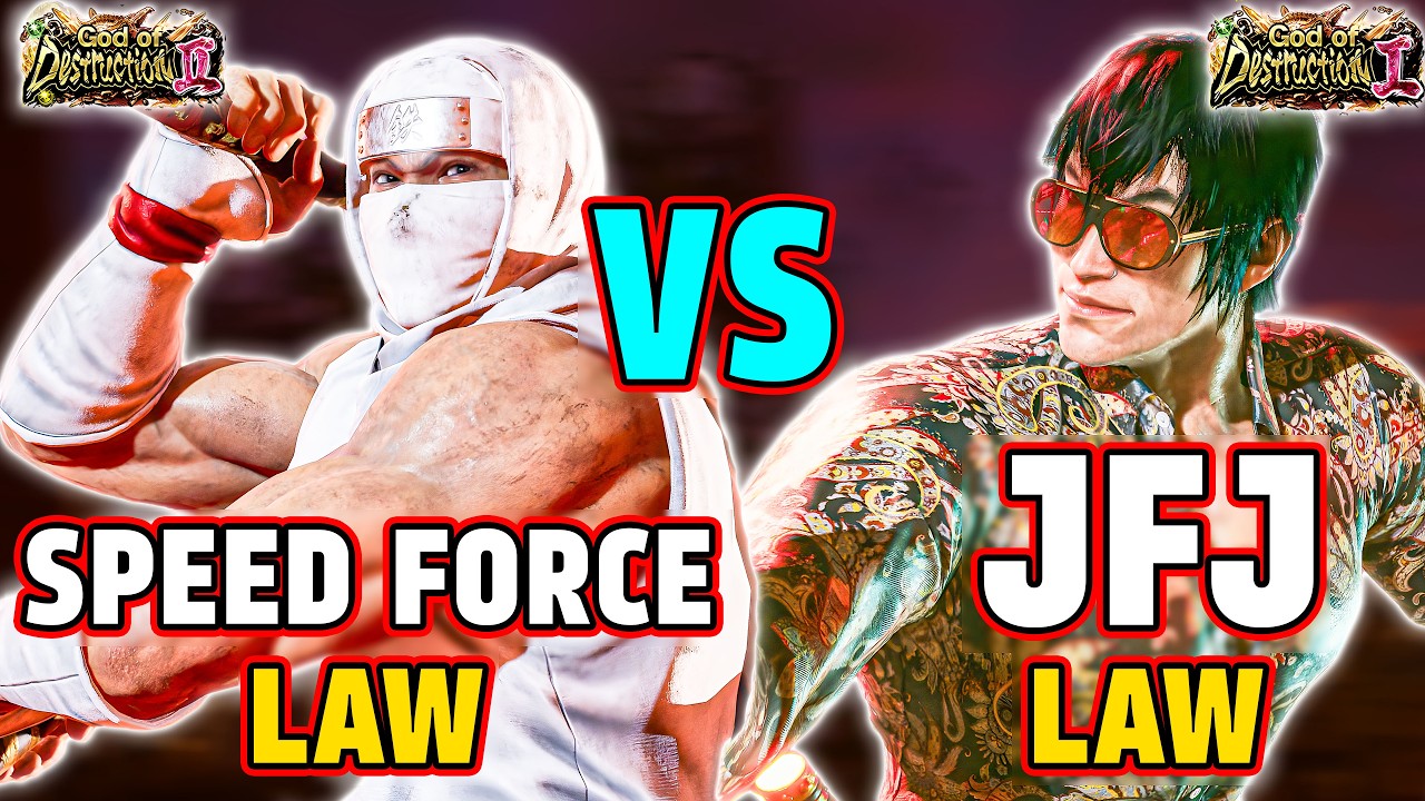 JustFrameJames Law vs Speed Force Law — Intense Mirror Matches | Tekken 8