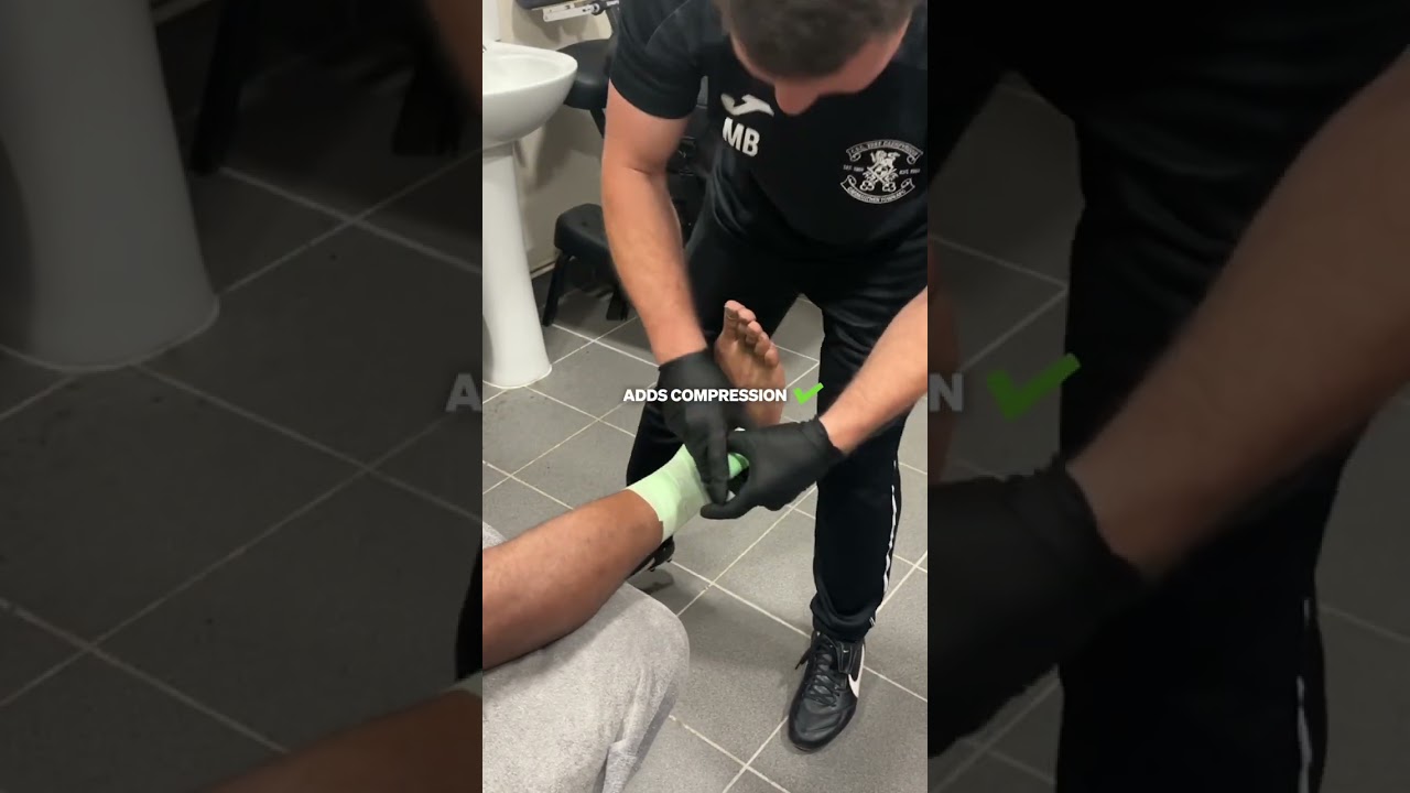 Ankle Taping for Footballers with Cohesive Bandage