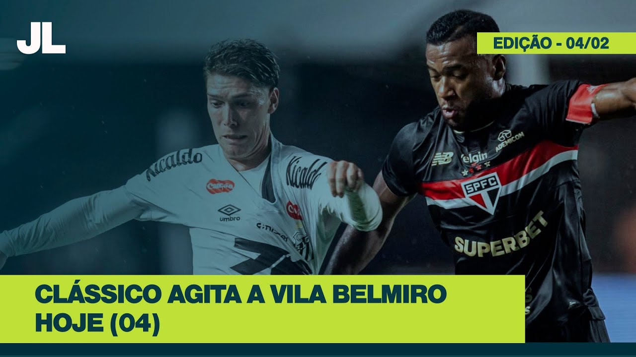 Santos enfrenta o São Paulo hoje (04) à noite na Vila Belmiro | JCL