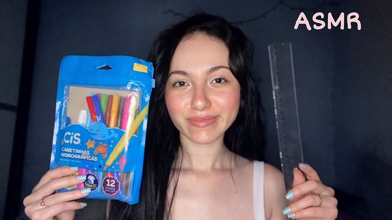 ASMR PAPELARIA - SONS DE MATERIAL ESCOLAR!!! 📚 