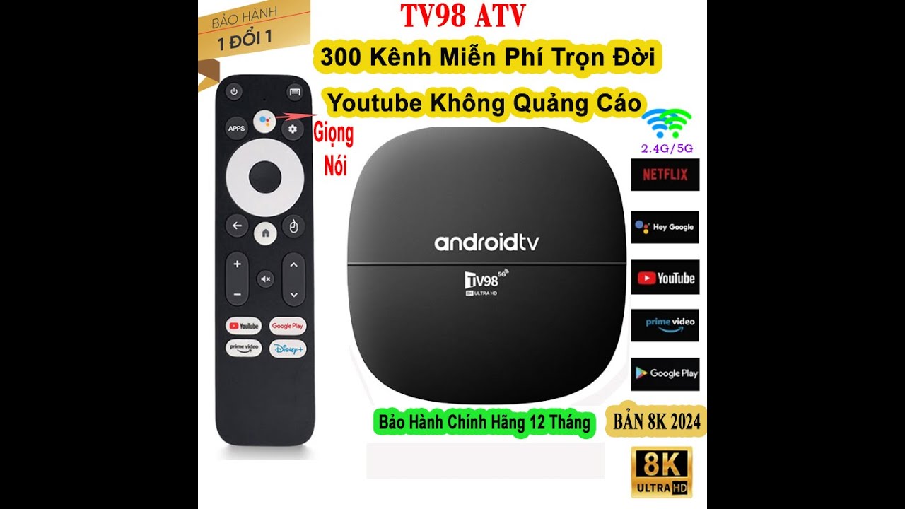 Hướng dẫn sử dụng Android TV BOX TV98 Điều  Khiển Bằng Giọng Nói