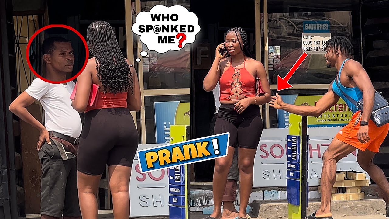 WHO SPANKED HER A$$ 🛑😮 IN THE HOOD PRANK ~ FUNNY REACTION EP 3
