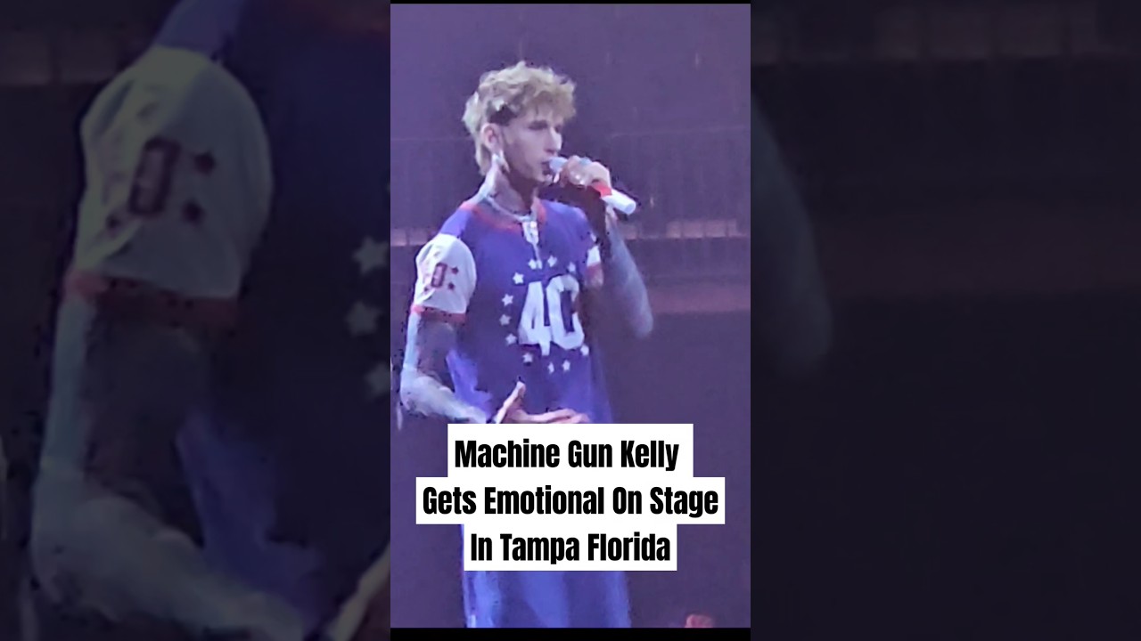 Machine Gun Kelly Gets Emotional On Stage In Tampa Florida 