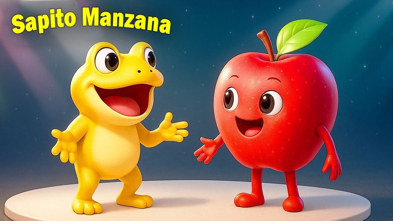 El Sapito y la Manzana 🐸🍎 | Frutas Bailando Cumbia 🎶 | Canciones Infantiles Divertidas para Niños
