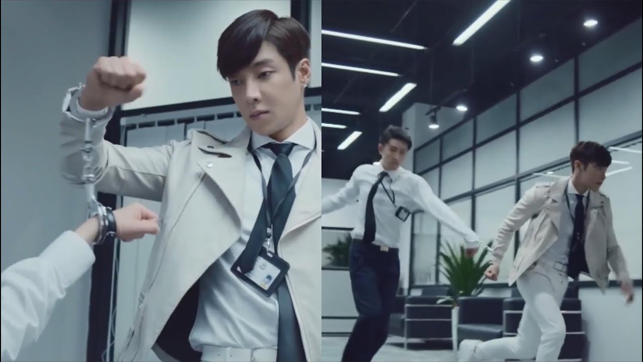 policeman handcuffs his bf who didn't want to come with him in his office