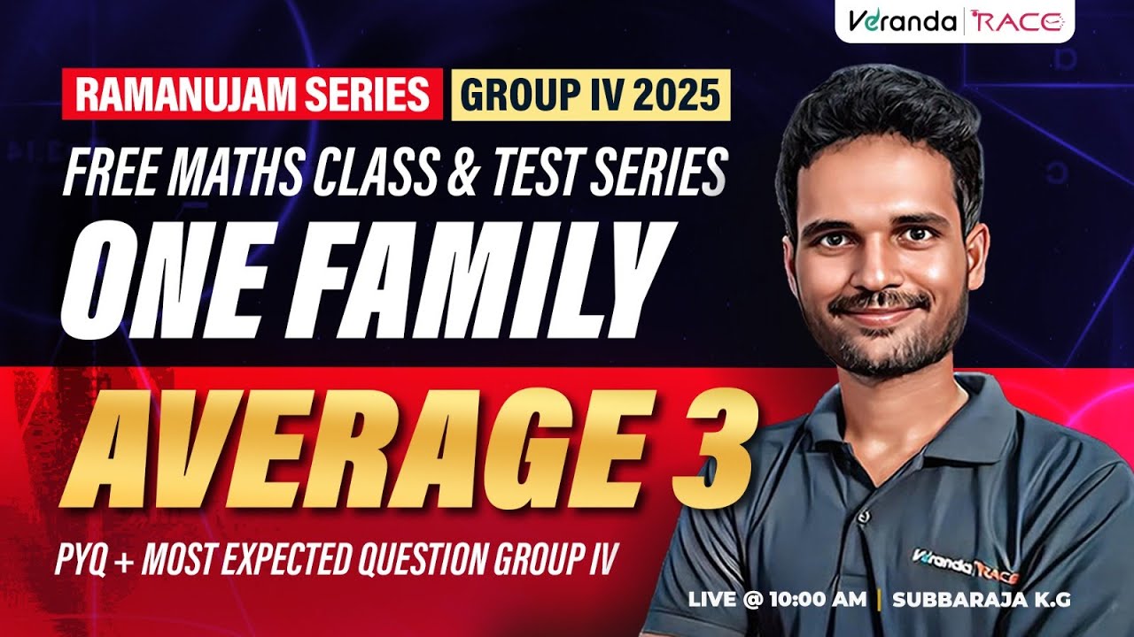 FREE GROUP IV 2025 | FREE MATHS CLASS & TEST SERIES | ONE FAMILY AVERAGE 2 | SUBBA WITH VIVA