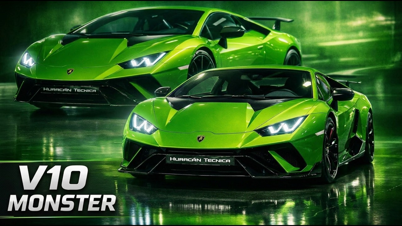 Lamborghini Huracán Tecnica Review – Insane V10 Sound & Cinematic 4K Showroom Reveal