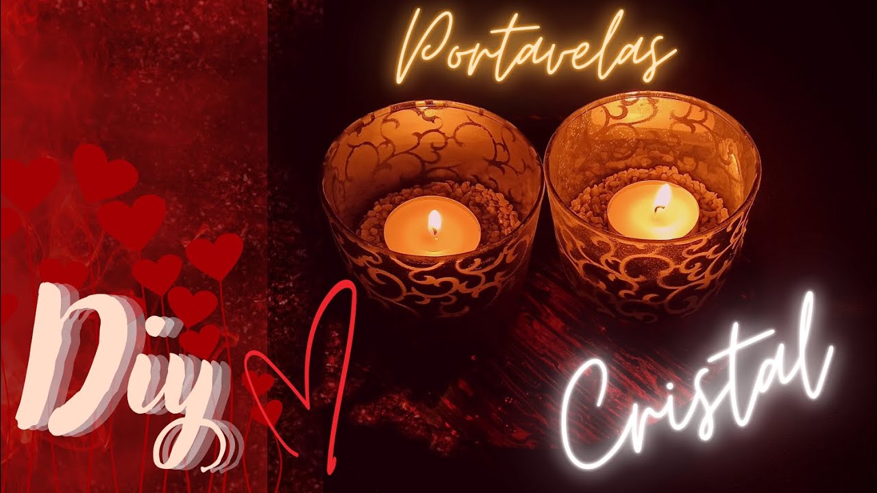 DIY Porta velas de cristal esmerilado