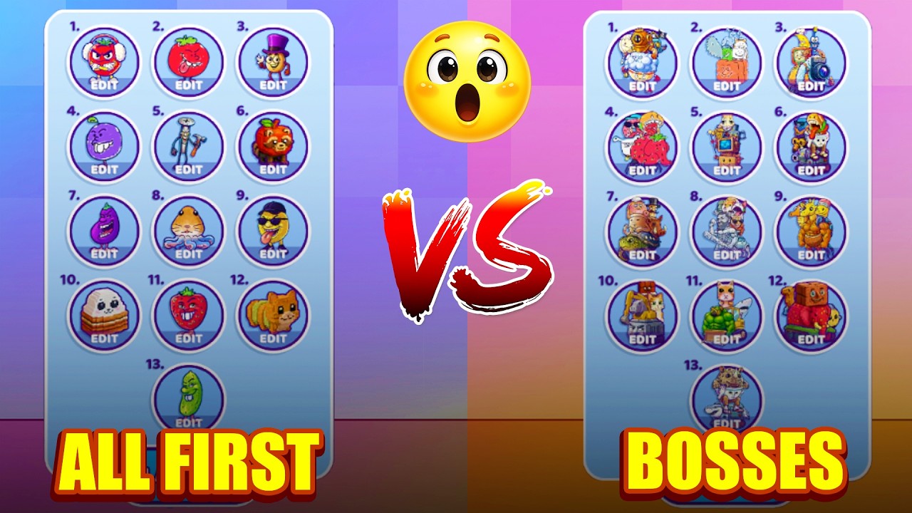 Merge Fellas Italian Brainrot – All First Characters vs All Bosses (Maker Mode Battle)