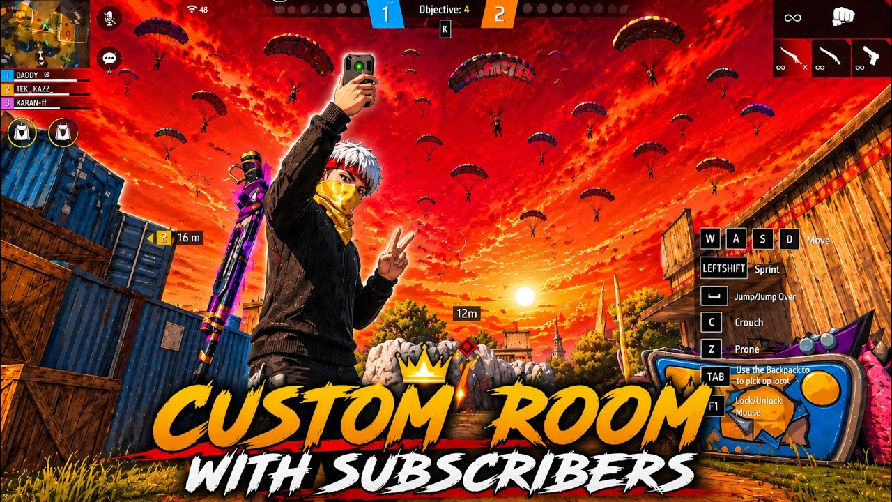 🦄Live BR Custom Room 🎗️ Road to 10K #avidhanx   #freefirelive  #shorts