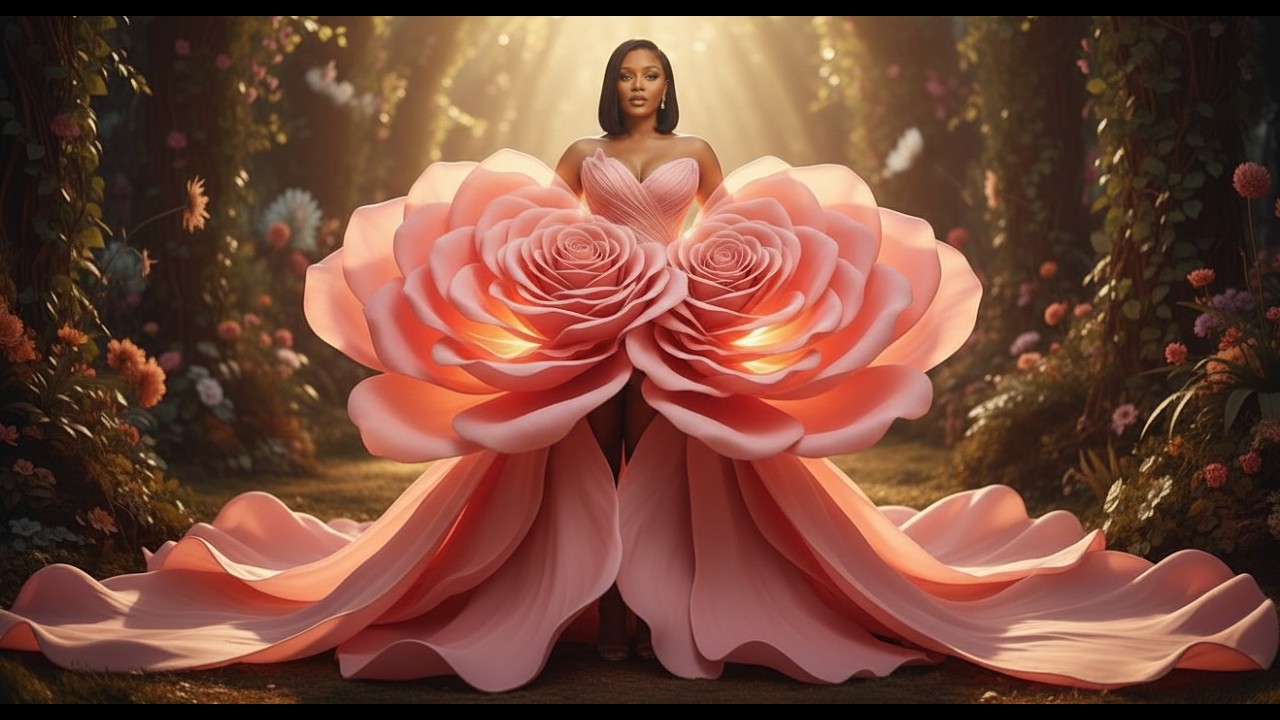 Dreamy Blooming Flower Dresses🌺That Look Like Magic AI Couture- Stunning or ugly #foryou