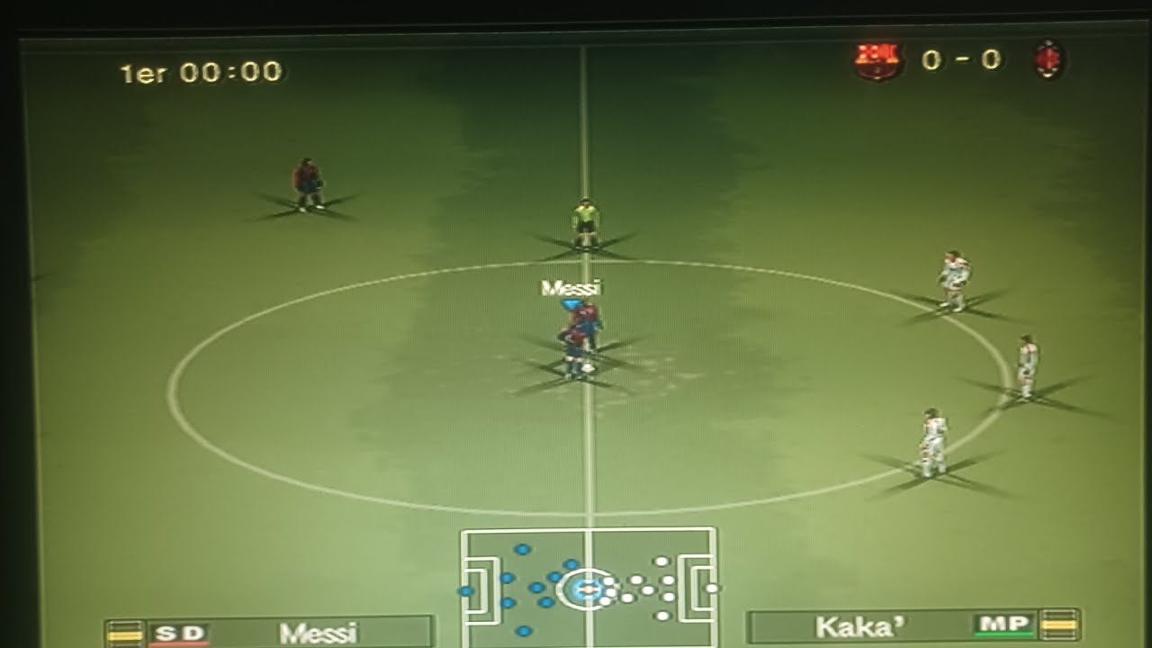PES 2006 (PS2) FC BARCELONA VS AC MILAN - GAMEPLAY 