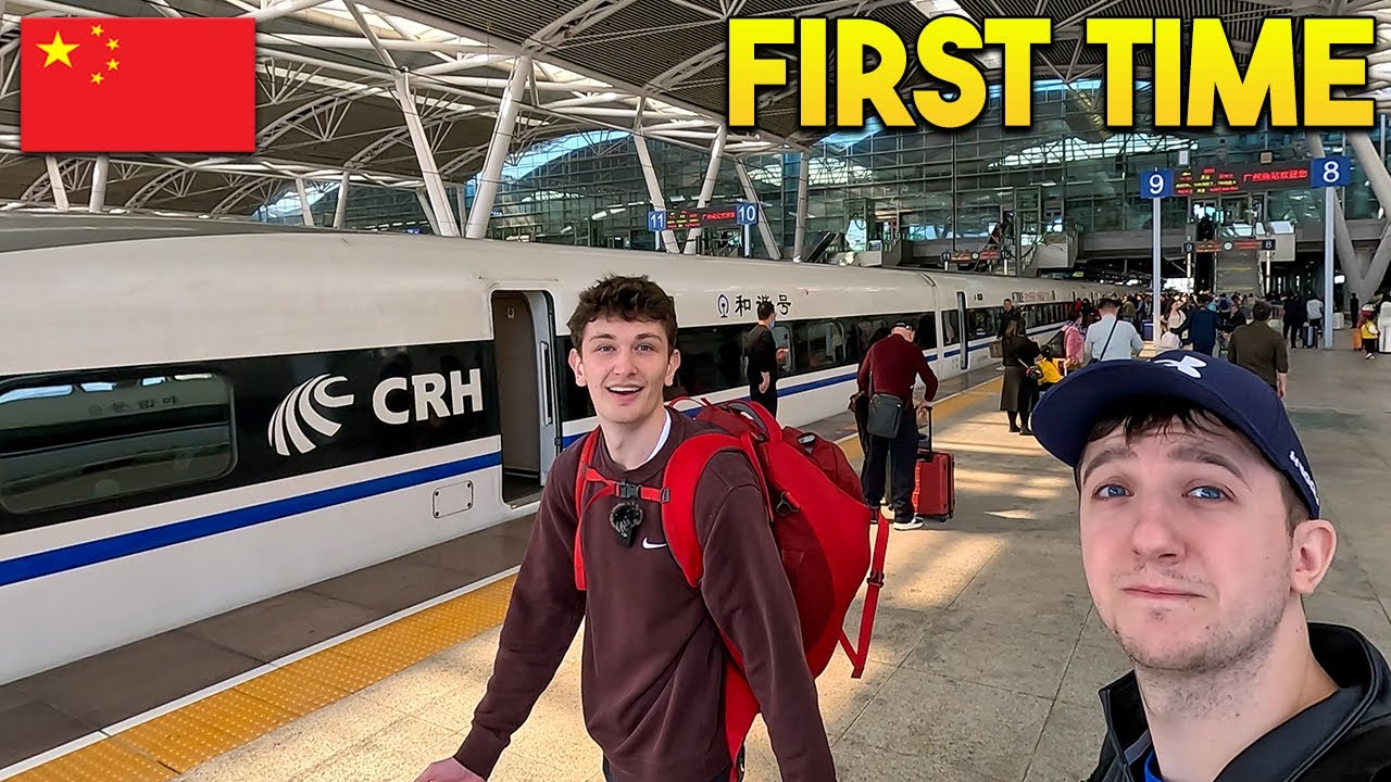 Americans First Time on a Bullet Train in China! | Guangzhou to Shenzhen High-Speed Train 🇨🇳
