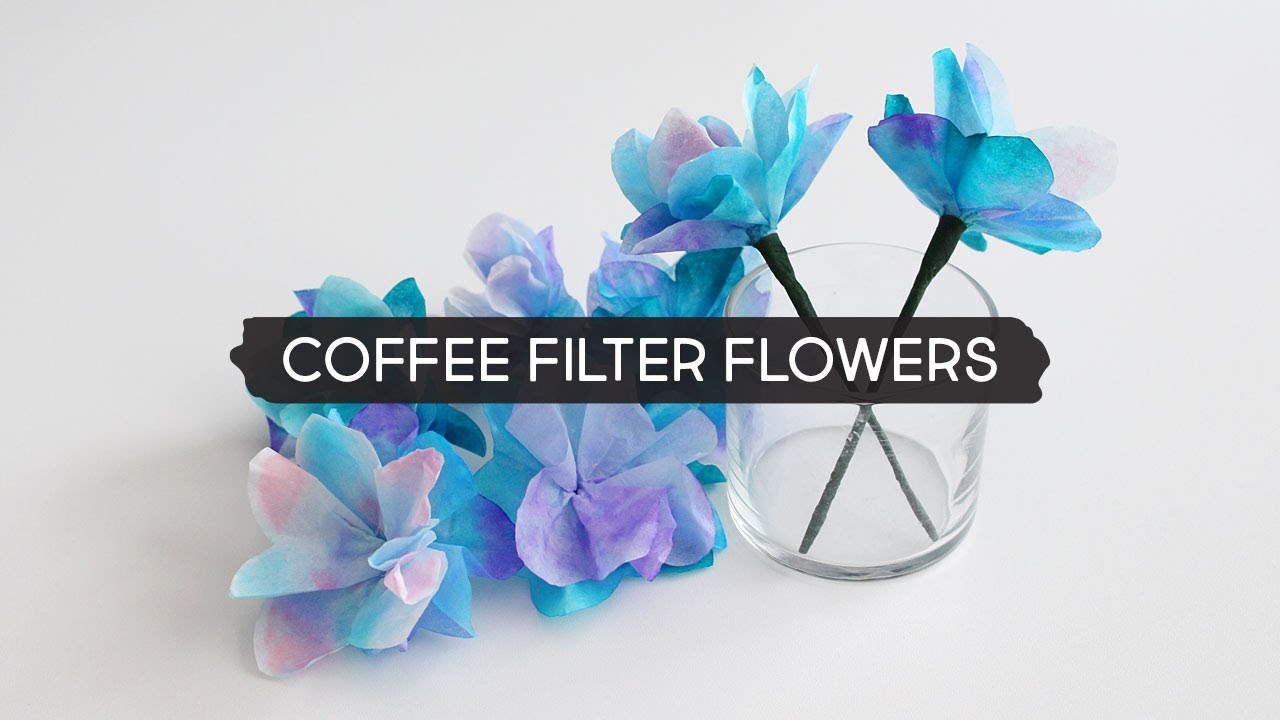 Making Colorful Coffee Filter Flowers