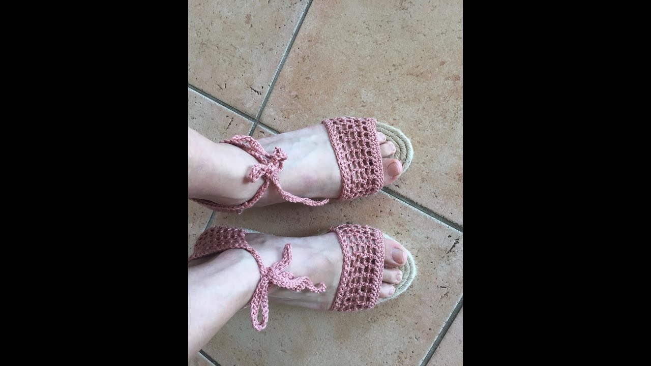 Tuto espadrilles au crochet 😀