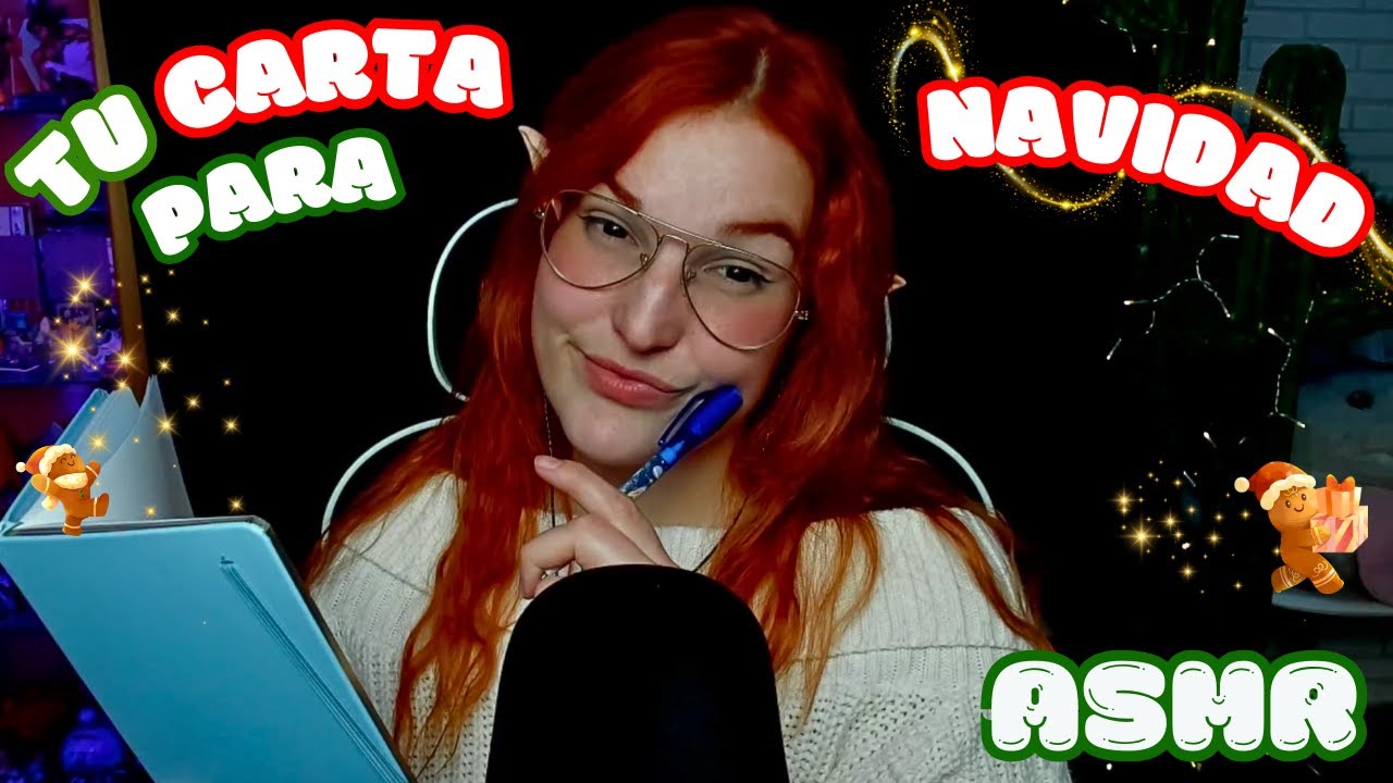 ASMR Hand sounds y ESCRITURA en TU carta de NAVIDAD (roleplay)