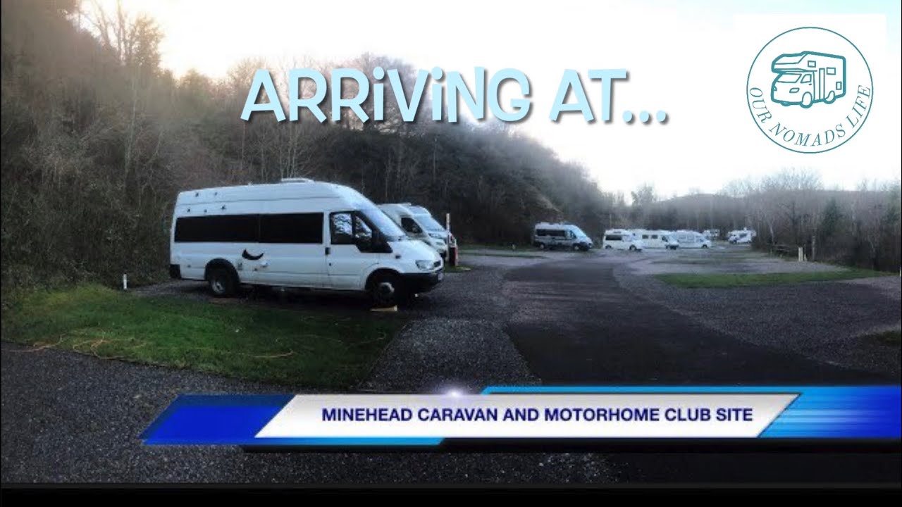 Arriving at  Minehead Caravan and Motorhome Club Site - via Sea Front