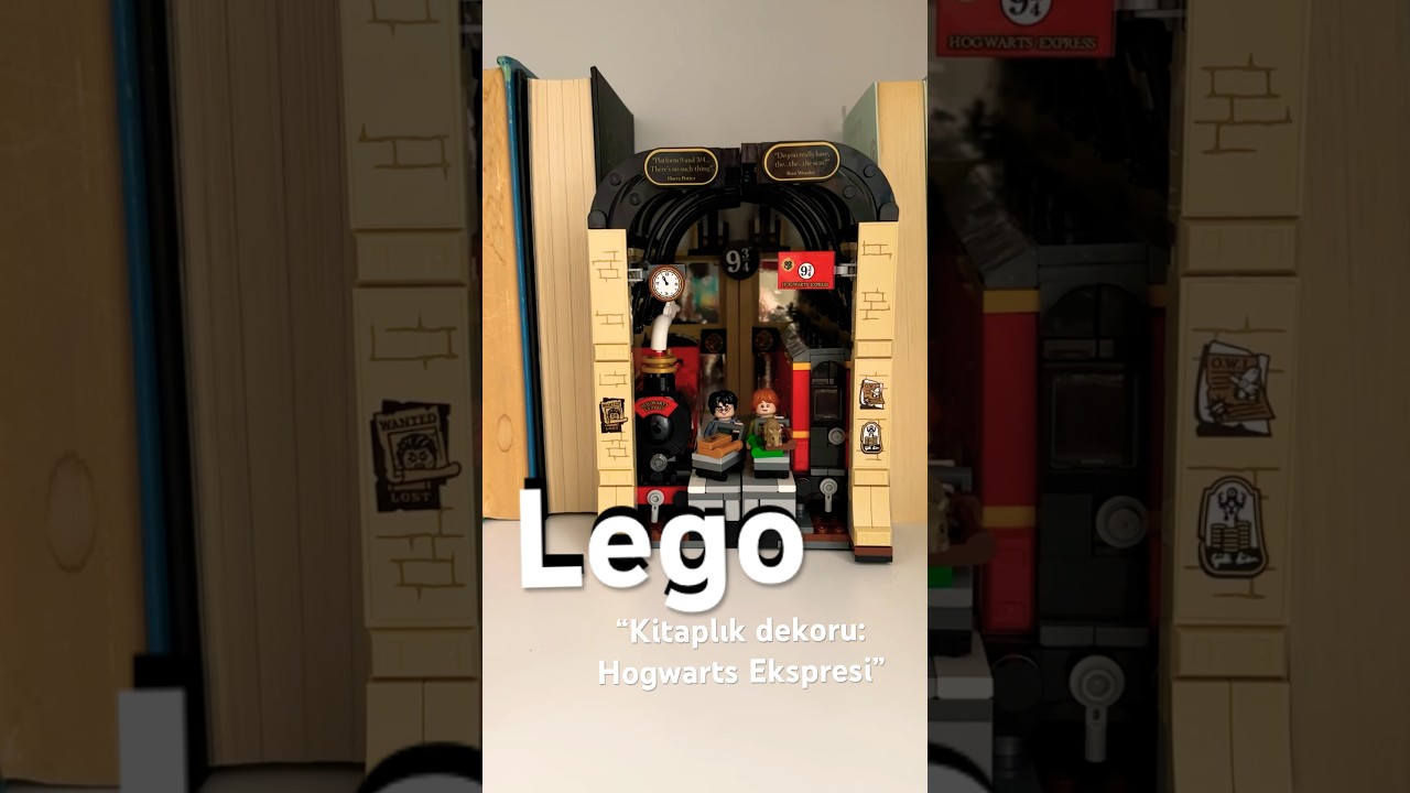 Lego kitaplık dekoru:HogwartsEkspresi //reklam yok.Kendim aldım. #lego #legoharrypotter #legoaddict