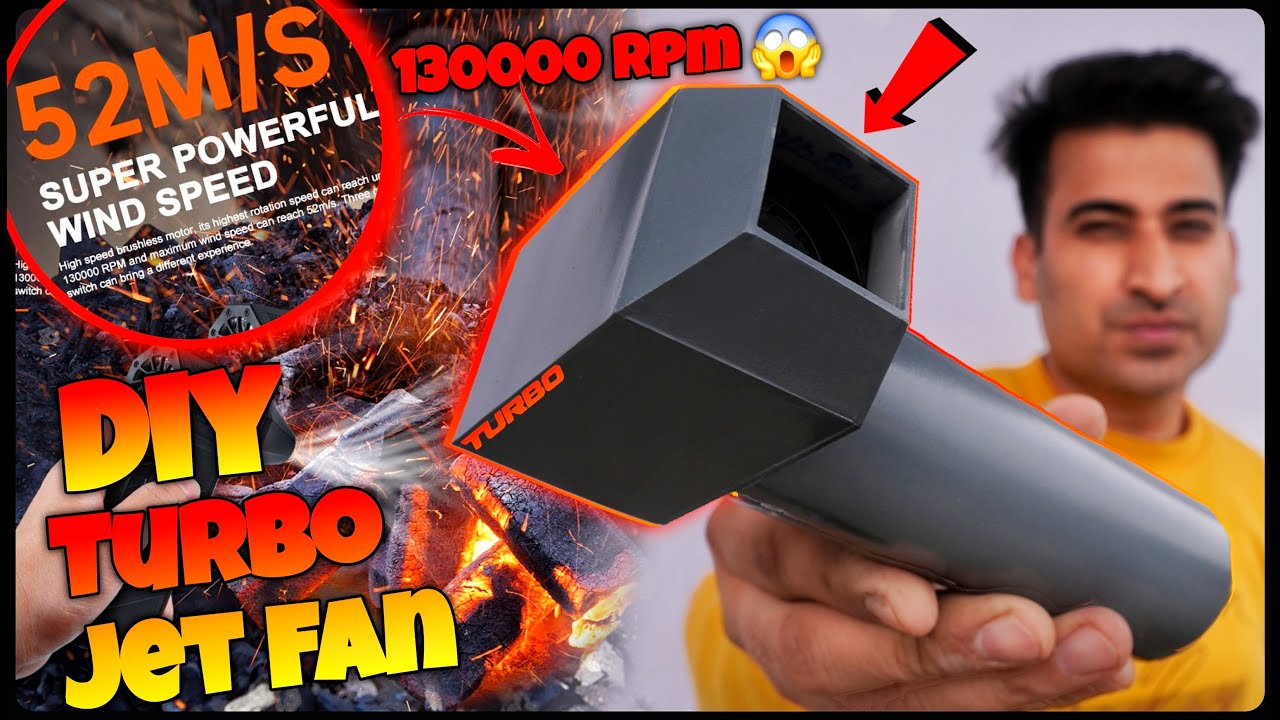 1,30,000 RPM 😱 How To Make Very Powerful Turbo Jet Fan At Home - फाड़ देगा