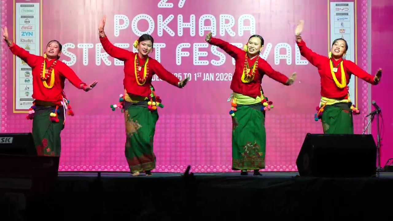 Pattako k Jhora Nepali Cultural Gurung Dance at 27th Street Festival By SK Dance Training Center