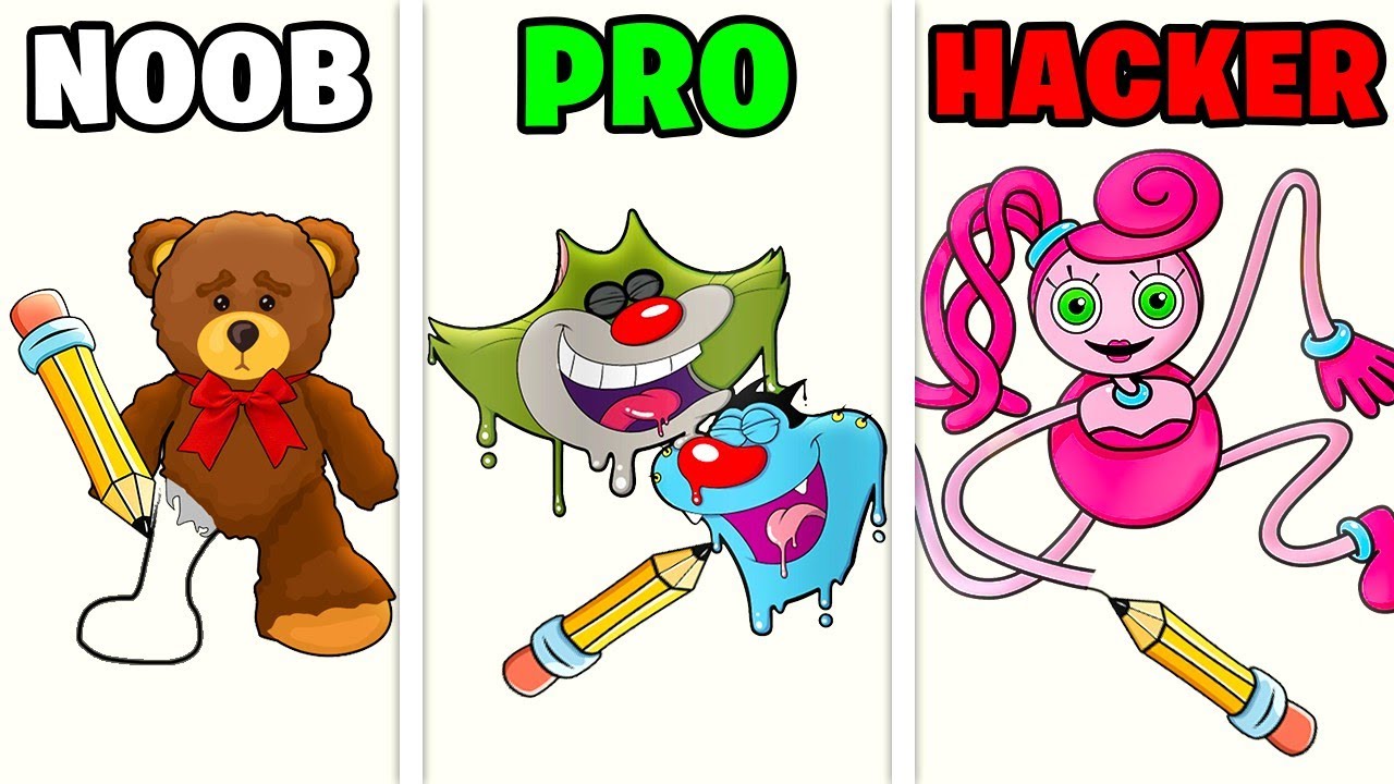 NOOB vs PRO vs HACKER | In Draw One Part | With Oggy And Jack | Rock Indian Gamer |