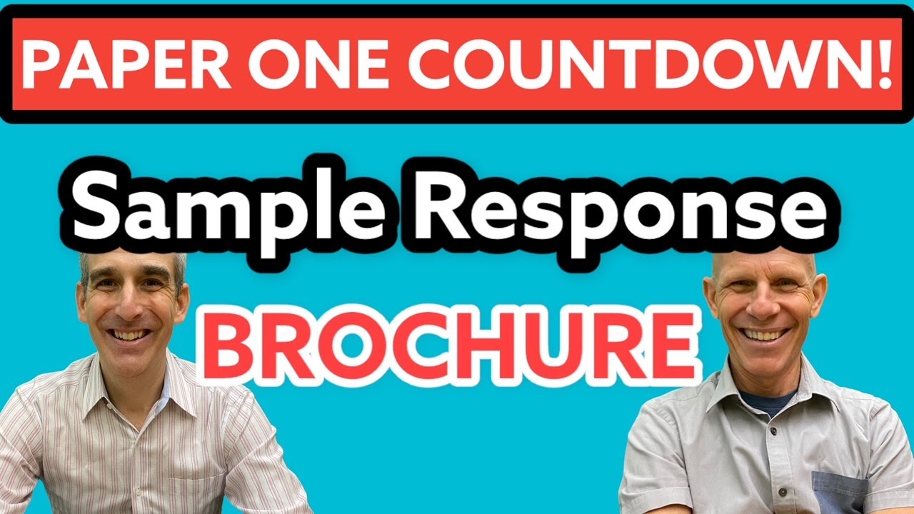 Countdown to Paper One - Brochure - Sample Student Response