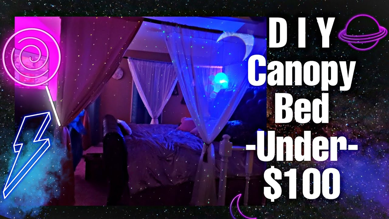 DIY Canopy Bed UNDER $100 🧚🏽‍♀️ Fantasy Bed