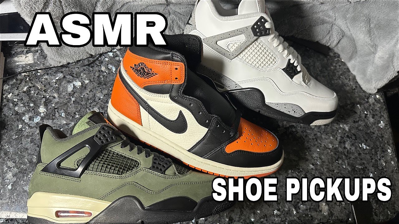 ASMR shoe pickups (whispered & tapping noises)