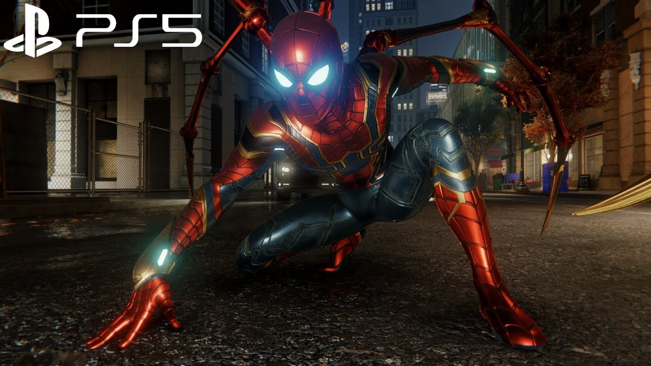 Spider-Man Remastered PS5 - Iron Spider Suit Free Roam Gameplay (4K 60FPS Performance RT)