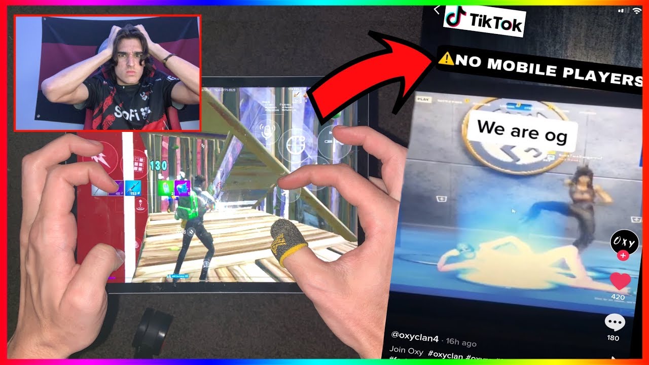 I tried out for a TIKTOK CONSOLE Clan While CHEATING On iPad With 120 FPS In Fortnite Mobile (TOXIC)