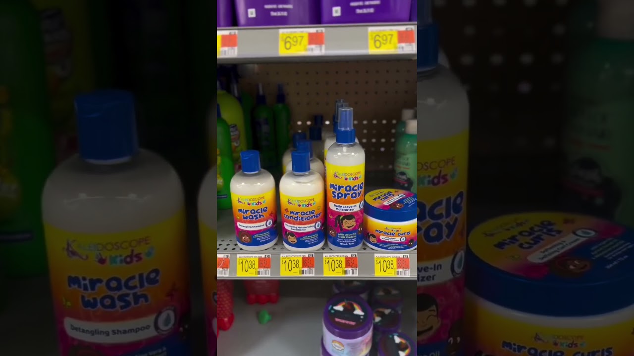 My toddlers hair went from dry & frizzy to juicy & tamed! MOM approved walmart find! #kaleidokids