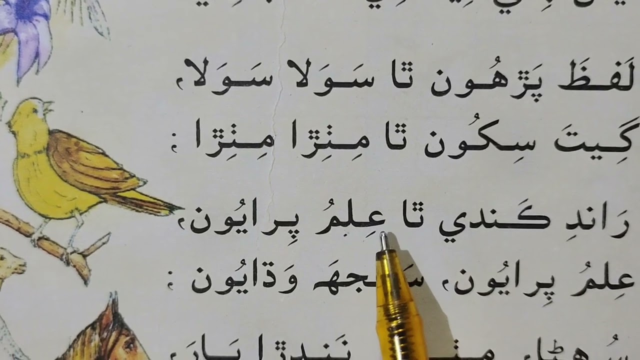 Lesson no.29 of Sindhi Barano Kitab | Reading Activity |#learnsindhi