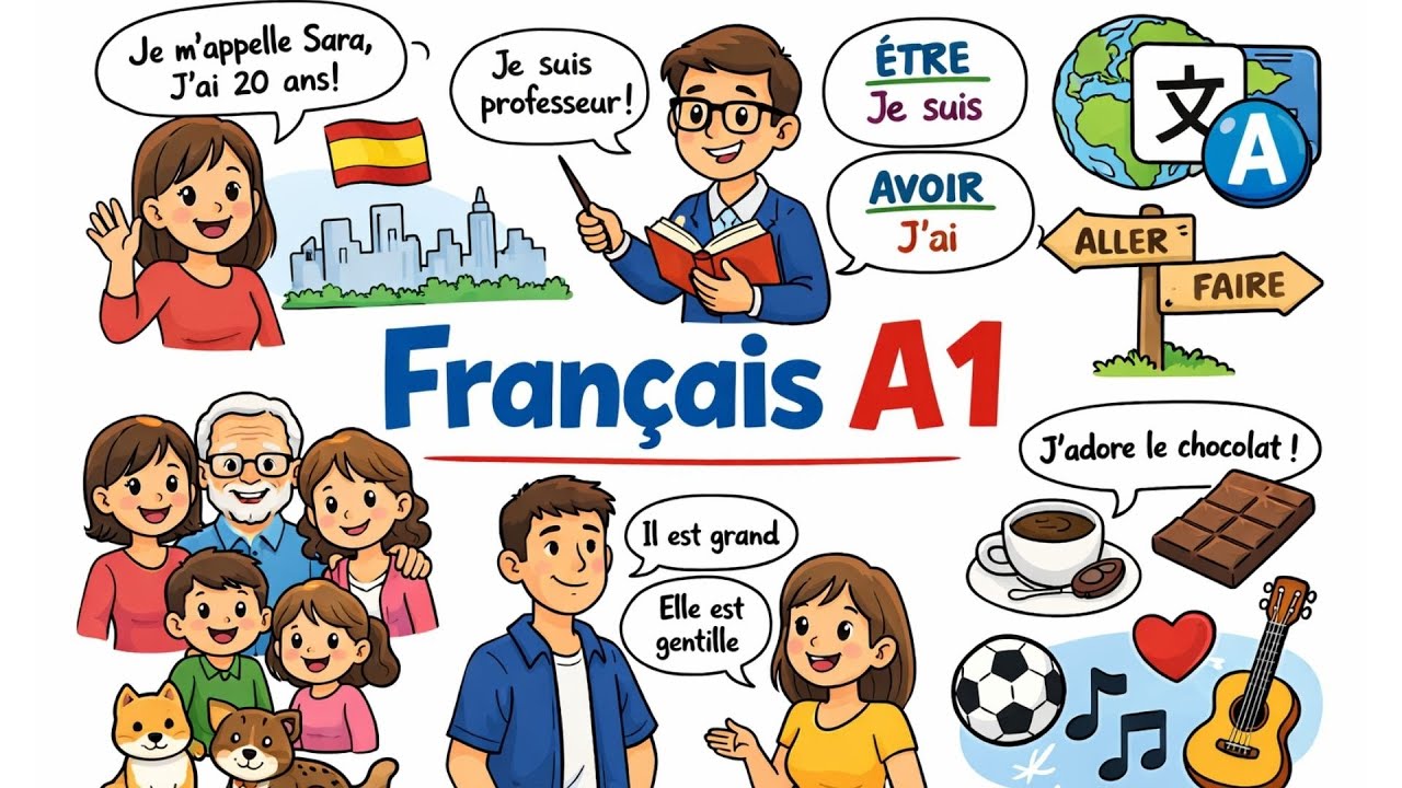 Dialogues | Français A1 –Dialogues & Phrases avec répétition | Traduction en plusieurs langues