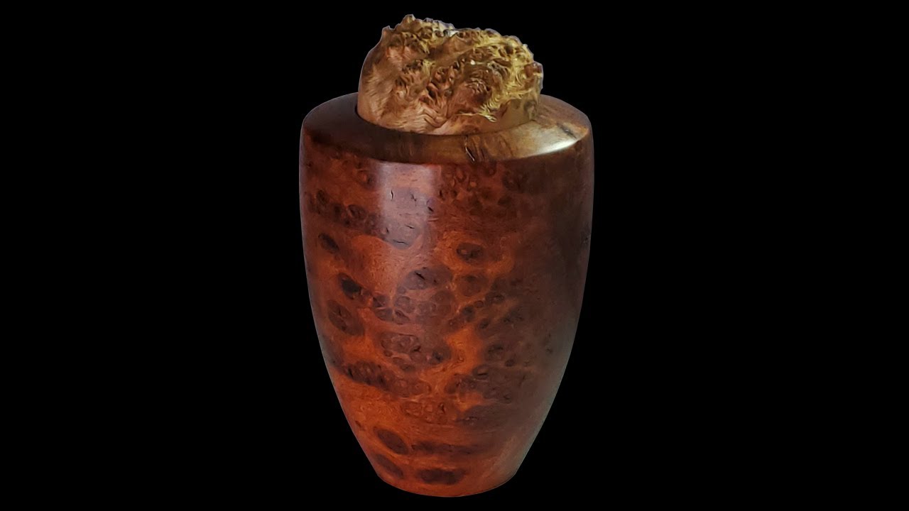 Коробка с крышкой из капа Амбойны