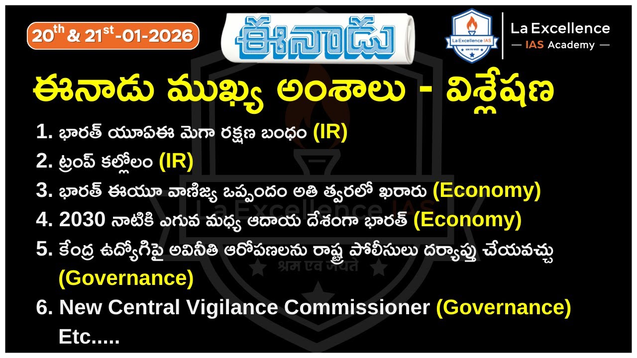 Eenadu News Analysis  #appsc #tgpsc #upsc Best IAS coaching in Hyderabad - Best UPSC Coaching