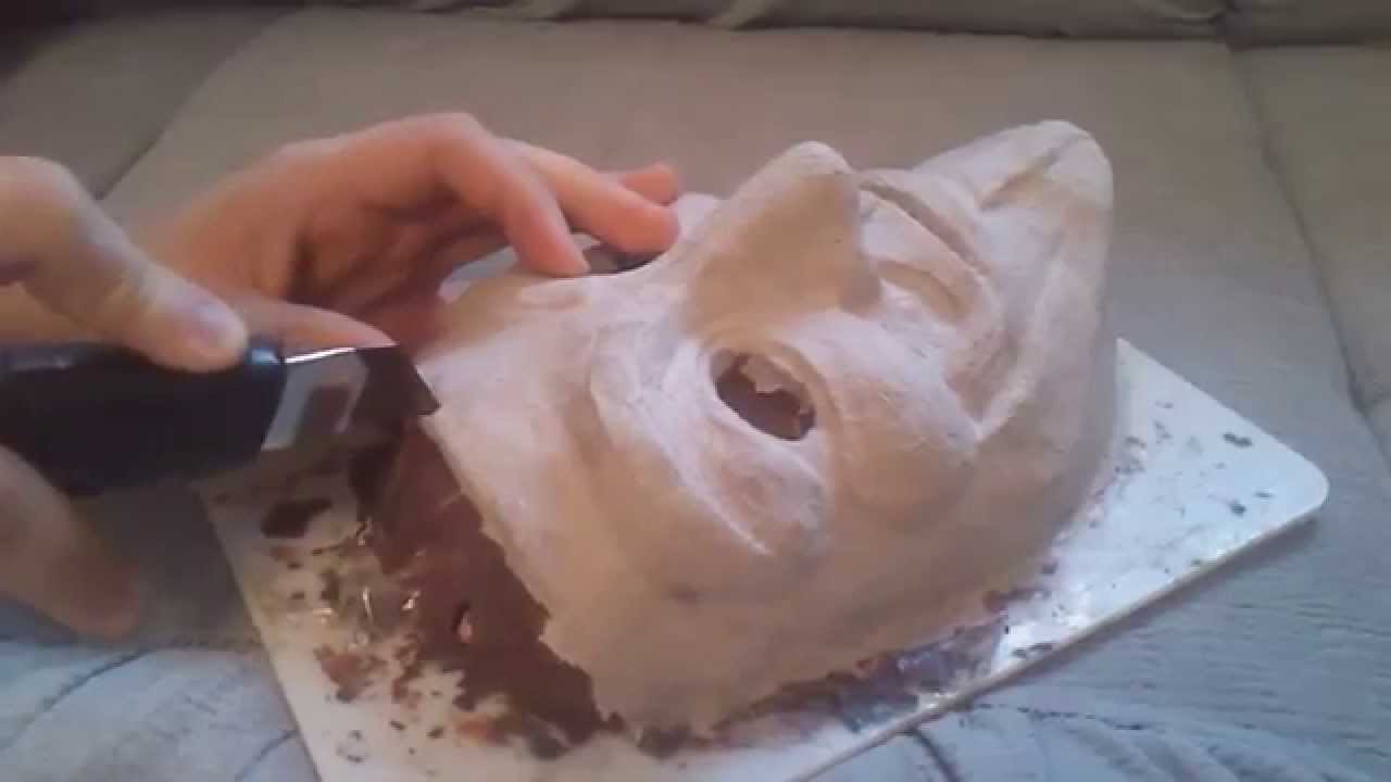 Маска Анонима из туалетной бумаги (часть 1)