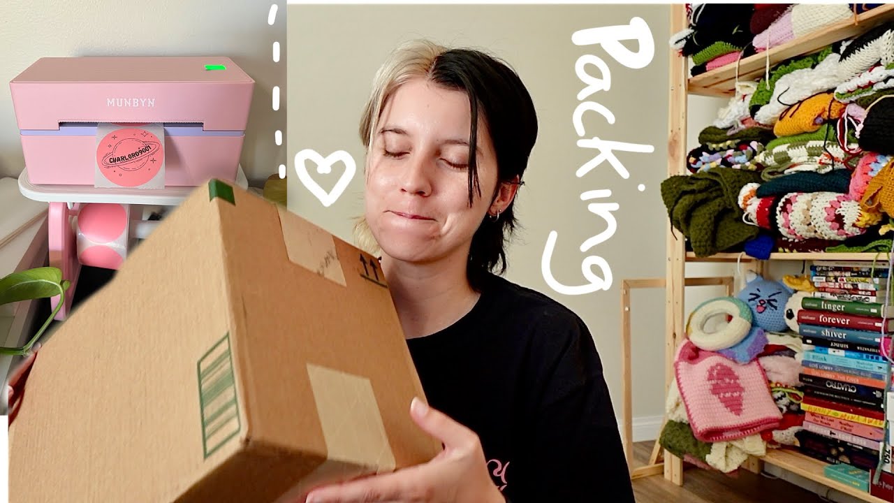 How I pack and ship my Etsy Orders ✨new Munbyn label printer✨