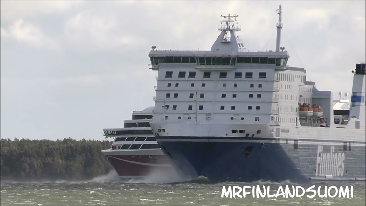 Finnsirius & Finnswan In Storm At Långnäs 7 10 2023 Finnlines