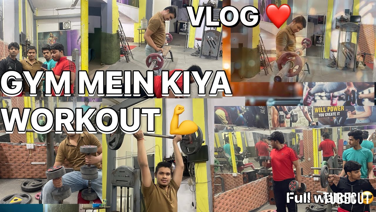 GYM MAI KIYA WORKOUT 🏋️ || FULL VLOG ❤️|| @golumishravlogs08 