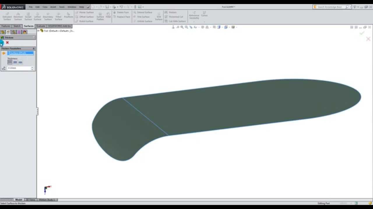 SolidWorks Tutorial: Copy Surfaces From A Part Into Another Part