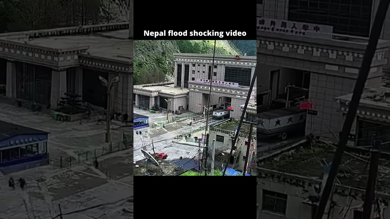 Nepal flood shocking video 😱 #nepal #nepalflood #shorts
