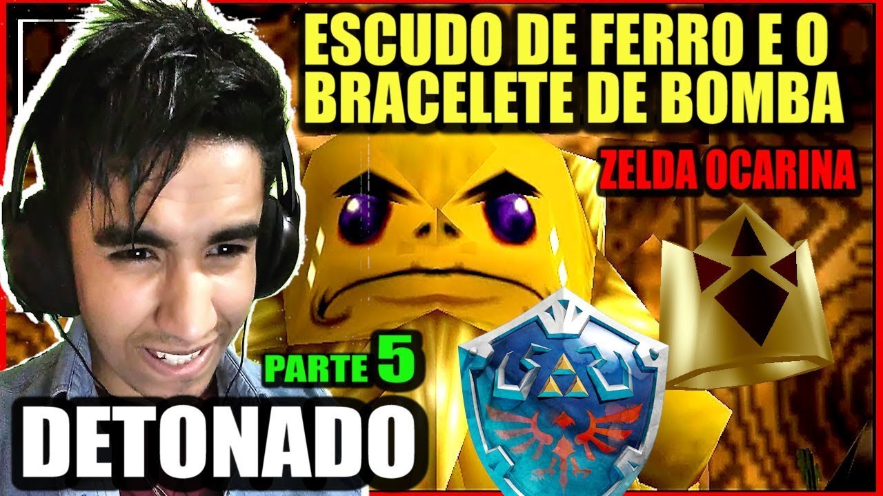 COMO PEGAR ESCUDO DE FERRO no ZELDA OCARINA e o BRACELETE DE BOMBAS e O CHEFE GORON - DETONADO